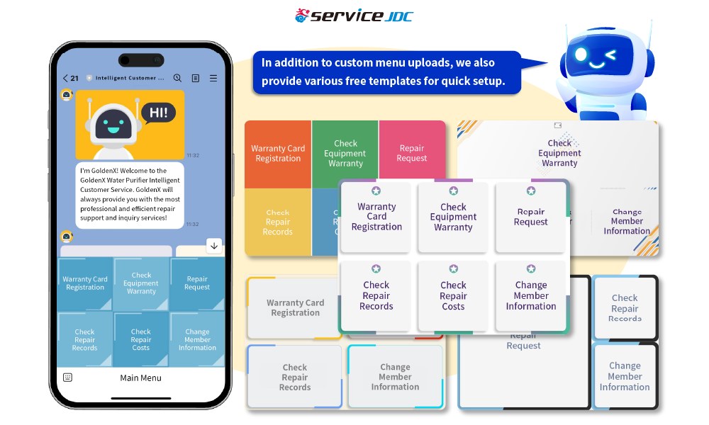 ServiceJDC -_ChatBot Service - free menu templates of line
