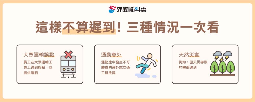 不列入遲到的三種情況