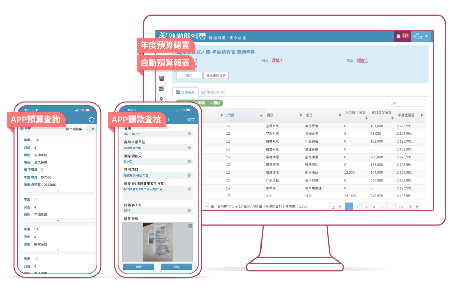 外勤筋斗雲 物業管理 預算費用管控