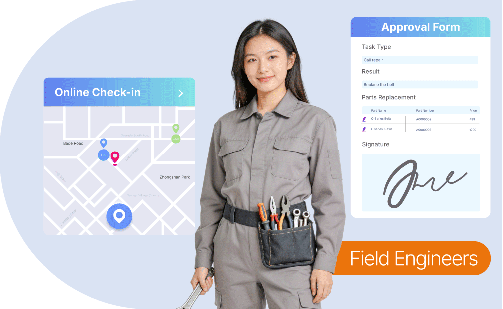 ServiceJDC - Maintenance management system, online punch-in, inventory lookup, form approval, work order completion.