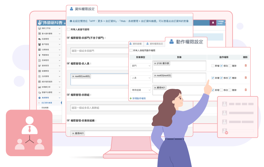 外勤筋斗雲 行動庫存管理 權限分級管控